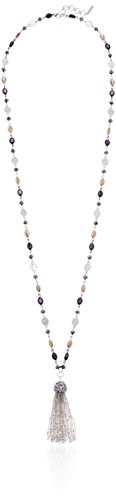 NINE WEST المرأة الكلاسيكية مطرز قلادة الشرابة قلادة ، 36 "L NINE WEST المرأة الكلاسيكية مطرز قلادة الشرابة قلادة ، 36 "L