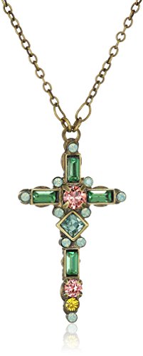 Sorrelli Delicate Cross قلادة قلادة ، لمسة نهائية ذهبية عتيقة ، كريستال Sorrelli Delicate Cross قلادة قلادة ، لمسة نهائية ذهبية عتيقة ، كريستال