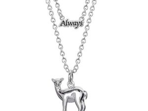 Harry Potter "Always" and Doe Patronus Two Necklace Set، Silver Plated، 18 "