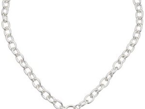 قلادة GUESS "Basic" Silver Framed Heart Logo Pendant Necklace، 18 "+ 2" Extender