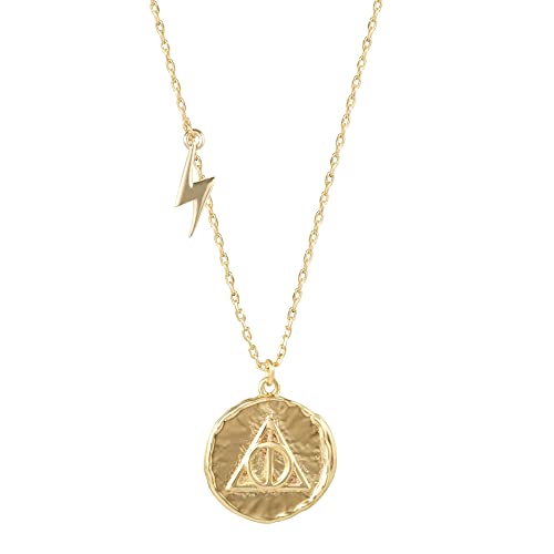 قلادات قلادة Harry Potter Wizarding World مرخصة رسميًا مطلية بالذهب مطلية بالذهب ، نظارات هاري بوتر وتصميمات ديثلي هالوز ، موسع 16 + 2 " قلادات قلادة Harry Potter Wizarding World مرخصة رسميًا مطلية بالذهب مطلية بالذهب ، نظارات هاري بوتر وتصميمات ديثلي هالوز ، موسع 16 + 2 "