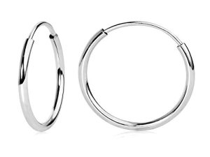 14 قيراط من الذهب الأبيض أو الأصفر حلقة لا نهاية لها (10-20x1.0mm)
