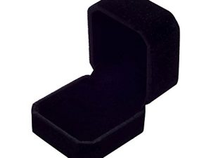 صندوق تخزين مجوهرات Wowagoga Velvet Ring صندوق هدايا ، أقراط حلقة مجوهرات مضادة لعرض الدعائم - أسود