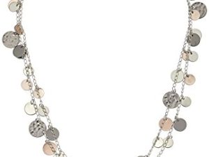 Nine West قلادة ثلاثية الألوان "كلاسيك" Tri Tone Strand ، 42 "
