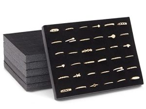 حامل حلقات من الإسفنج ، ملحقات صندوق المجوهرات (7.5 × 5.5 × 05 بوصة ، 6 عبوات)