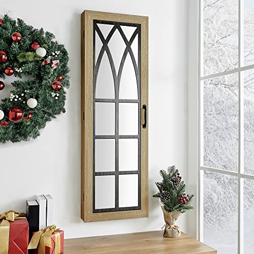 FirsTime & Co. Rustic Arch Jewelry Armoire Accent Wall Mirror، 43 "x 14" x 3.5 "، Brown، 81007 FirsTime & Co. Rustic Arch Jewelry Armoire Accent Wall Mirror، 43 "x 14" x 3.5 "، Brown، 81007