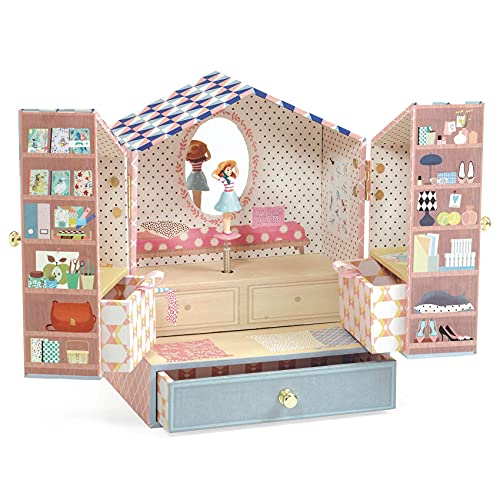 DJECO Tinou Shop صندوق كنز موسيقي ، متعدد الألوان DJECO Tinou Shop صندوق كنز موسيقي ، متعدد الألوان